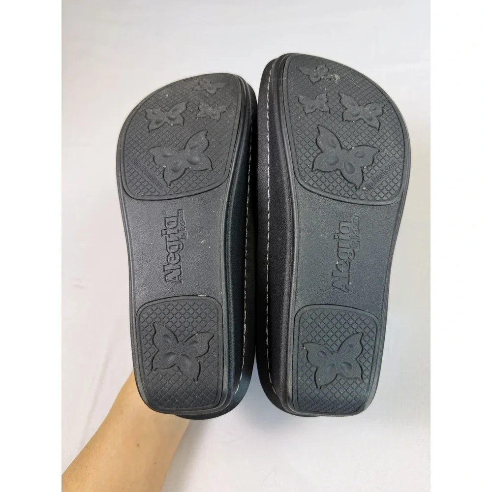 Alegria Dayna Disco Desert Silver Leather Mary Jane DAY-565 Sz 38 Comfort Size 8